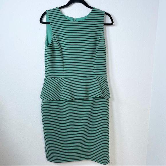 Nine West Green Striped Ruffle Dress - Picture 12 of 12